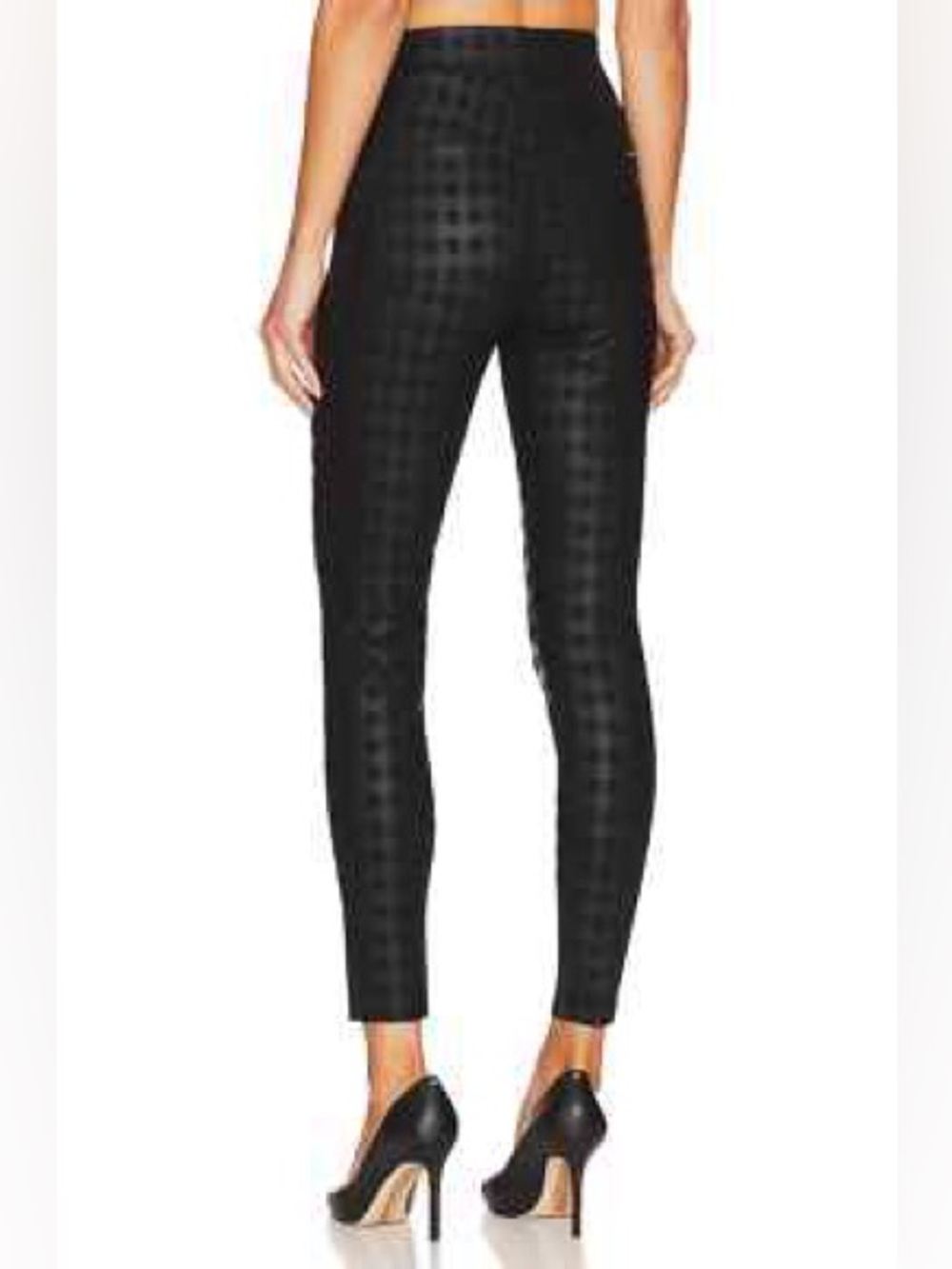 Anthropologie Sanctuary Runway Black Plaid High Ruse Trouser Leggings NWT - Picture 3 of 11